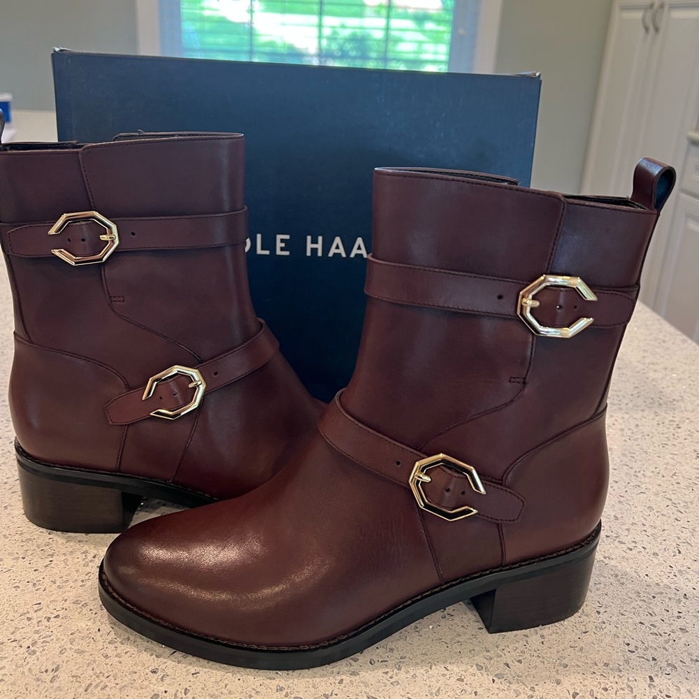 Brand new. Never worn COLE HAAN boots!  Leela grand Moro boot.